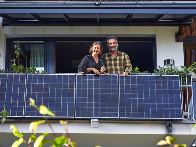 Balkon-Solaranlage